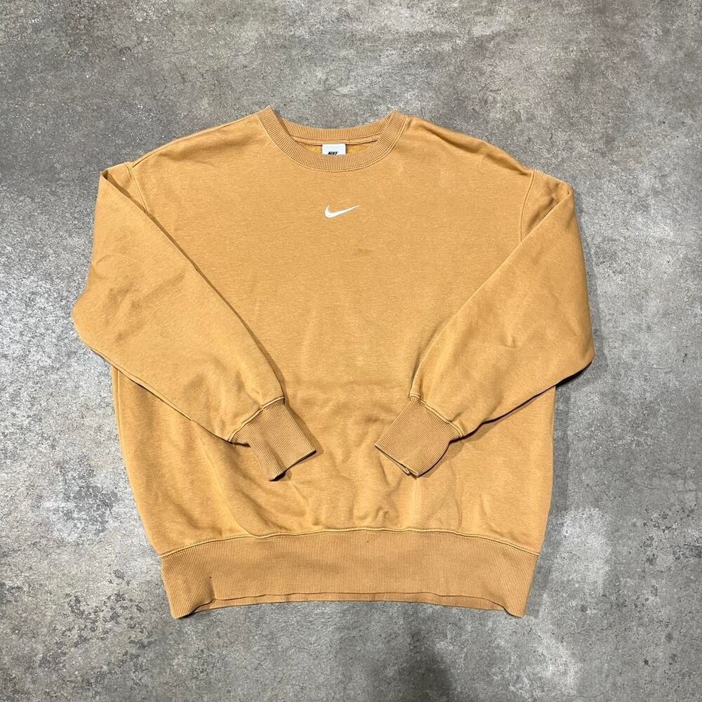 Nike Men's Tan and Orange Sweatshirt